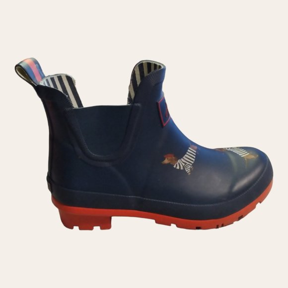 JOULES WELLIBOB Dachshund Dog Rain Boots Womans size 5 - Picture 6 of 11